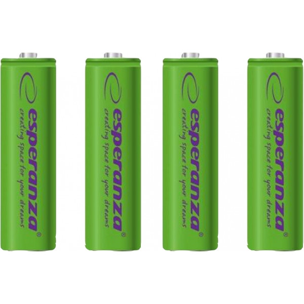 Акумулятор тип AA Esperanza Ni-MH AA 2000 mAh 4шт Green (EZA104G)