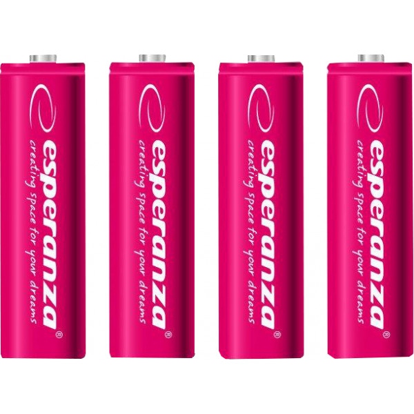 Акумулятор тип AA Esperanza Ni-MH AA 2000 mAh 4шт Red (EZA104R)