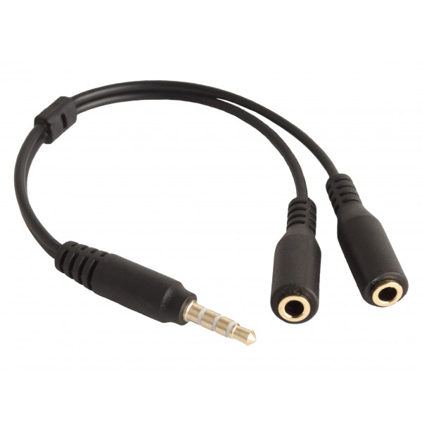 Перехідник аудіо XOKO Jack 2 x 3.5-мм jack (F) - 3.5-мм 4pin jack (M) (SC-009)