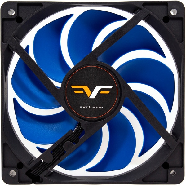 Корпусний вентилятор Frime 120x120x25мм 4Pin+Molex 2000rpm FD Bearing Black/Blue (FBF120HB20PWM)