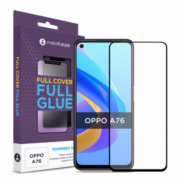 Захисне скло для смартфону MakeFuture Full Cover Oppo A76 (MGF-OPA76)