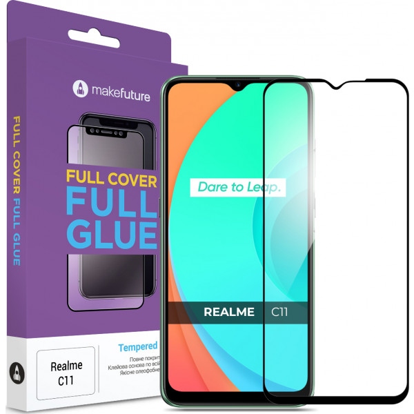 Захисне скло для смартфону MakeFuture Full Cover Full Glue Realme C11 2021 (MGF-RC1121)
