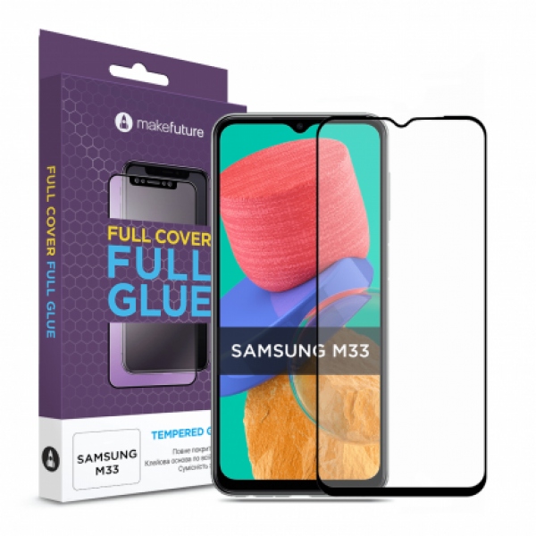 Захисне скло для смартфону MakeFuture Full Cover Full Glue Samsung A33 (MGF-SA33)