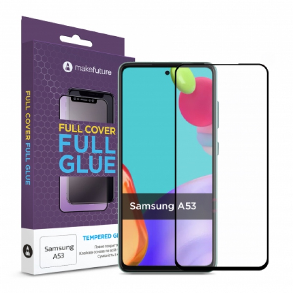 Захисне скло для смартфону MakeFuture Full Cover Full Glue Samsung A53 (MGF-SA53)