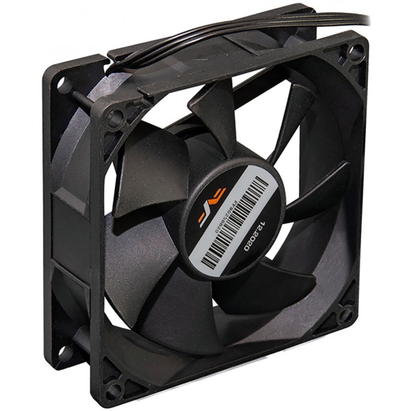 Корпусний вентилятор Frime 80x80x25мм, Black, 3pin+Molex (FF8025BB20)