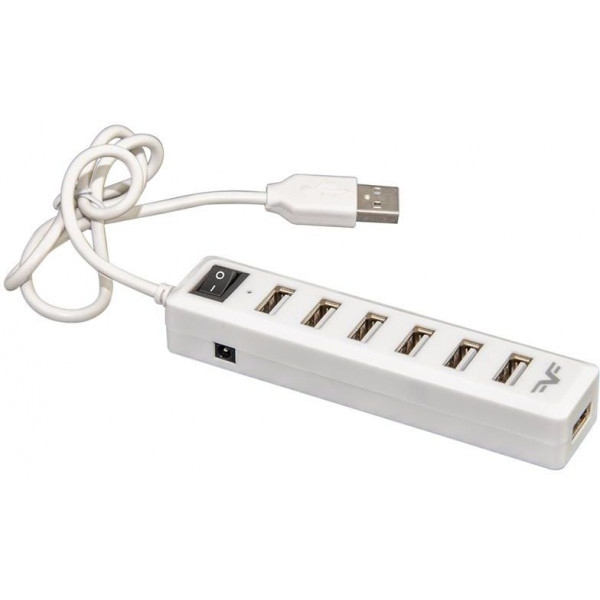 Хаб USB Frime 7хUSB 2.0 White (FH-20041)