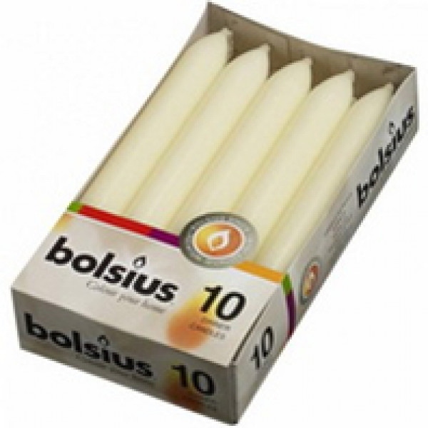 Свічка столова Bolsius Кремова 170/20, 10шт