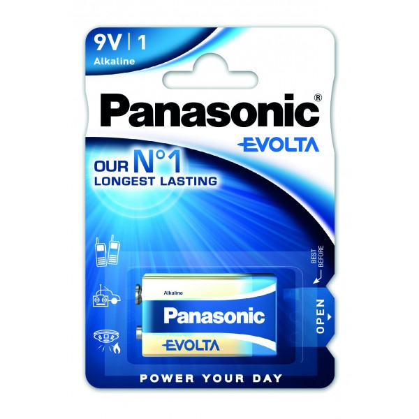 Батарейка Panasonic EVOLTA 6LR61 BLI 1 ALKALINE