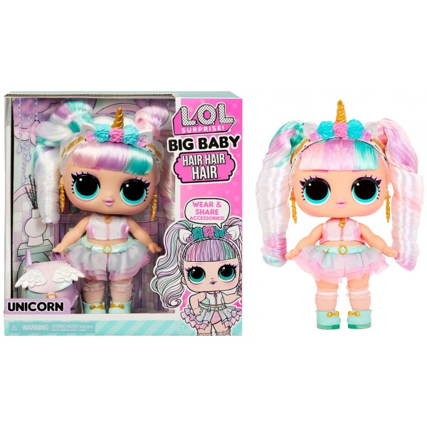 Колекційна лялька набір L.O.L. Surprise! "Big Baby Hair Hair Hair" – ЄДИНОРІГ (579717)