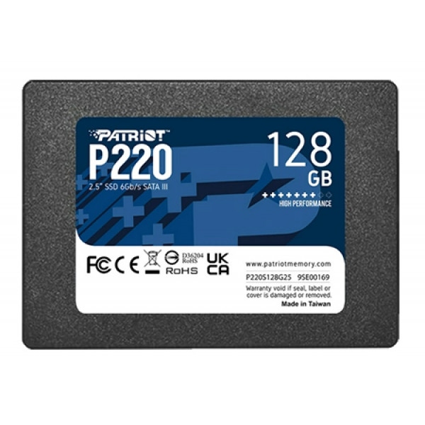 SSD-накопичувач внутрішній Patriot P220 128GB 2.5" SATAIII TLC (P220S128G25)