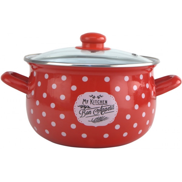 Каструля Gusto Червоний мухомор 18 см 3,1 л (GT-T-118-MU)