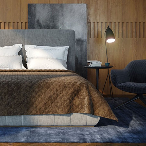 Покривало полуторне ТЕП Velour 150x210 см Кофейний/Ромб прямий (4-00515_22234)