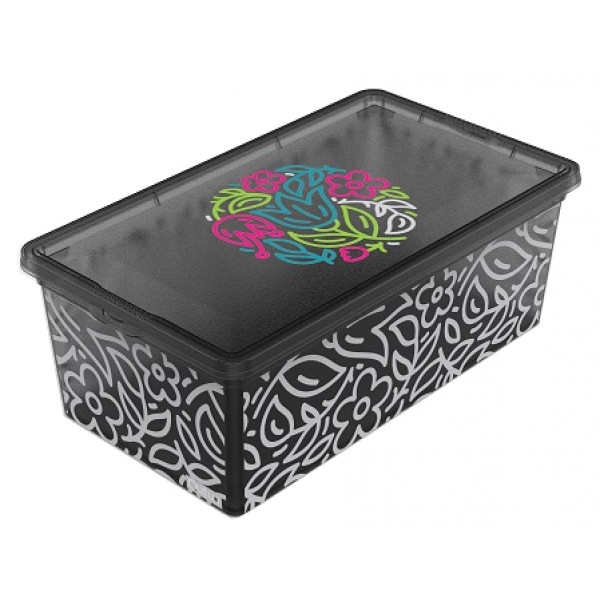 Короб для зберігання Qutu Light Box с/к Flouresent Grey 5 л