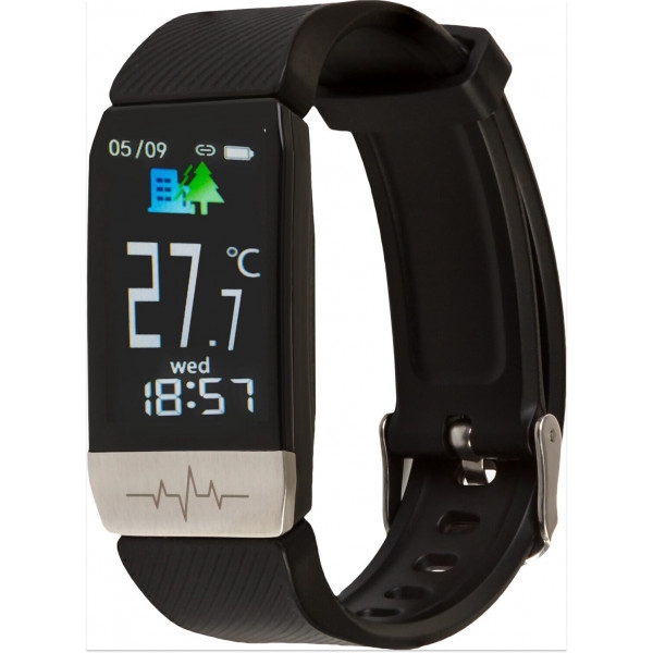 Уцінка - Фітнес-браслет AMICO Go RUN Termometr Pulseoximeter AD Tonometer Black #