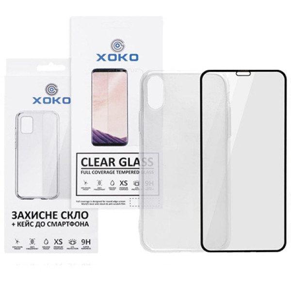 Чохол для смартфону XOKO Ultra Thin Proof+Cкло Full Cover Ultra-Thin 0.25мм Black for iPhone X/XS (XK-CS-ULT-AP-IPX-XS)