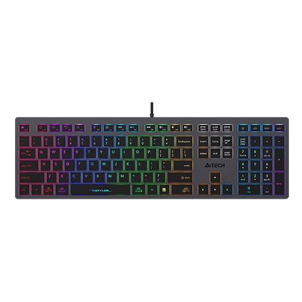 Клавіатура дротова A4tech FX60 USB Grey Neon backlit