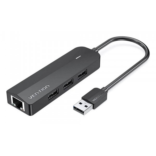 Хаб USB Vention USB 2.0 3хUSB 2.0 +RJ45 (CHPBB)