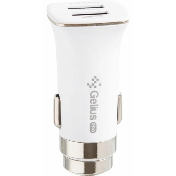 Автомобільний зарядний пристрій Gelius Pro Apollo GP-CC01 2xUSB 3.1A White (71432)