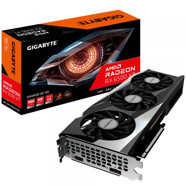 Відеокарта Gigabyte Radeon RX 6500XT 4GB GDDR6 (GV-R65XTGAMING OC-4GD)