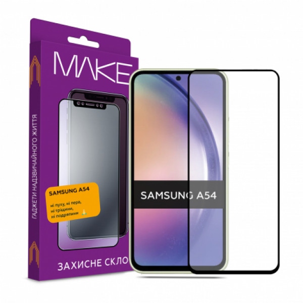 Захисне скло для смартфону MAKE Full Cover Full GlueSamsung A34 (MGF-SA34)
