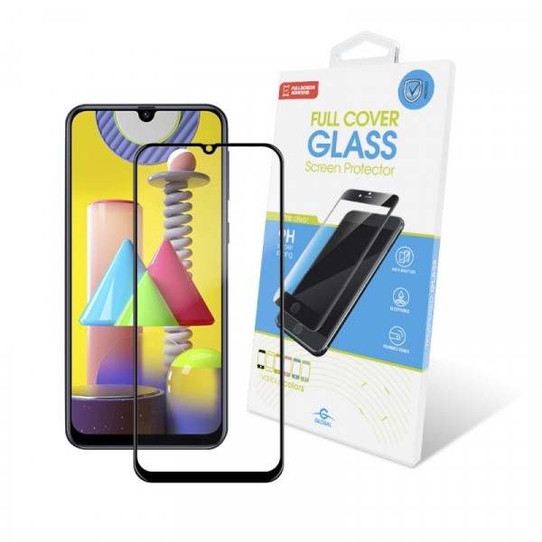 Захисне скло для смартфону Global Samsung Galaxy M31 SM-M315 Full Glue Black (1283126497438)