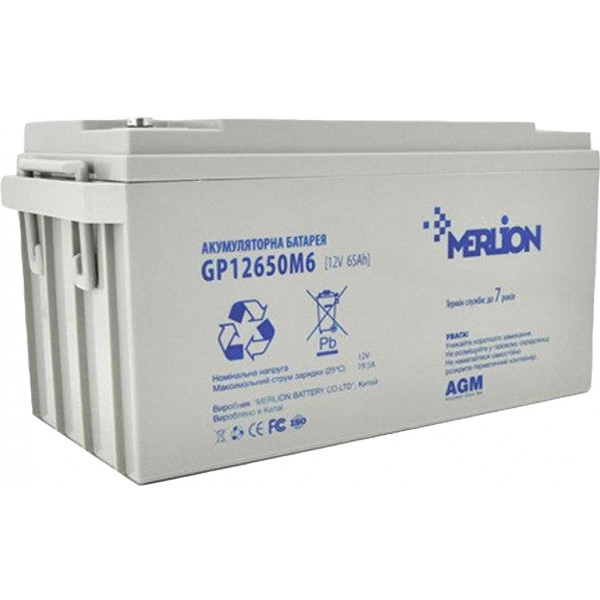 Акумулятор для ДБЖ Merlion RDC12-65, 12V-65Ah (GP12650M6)
