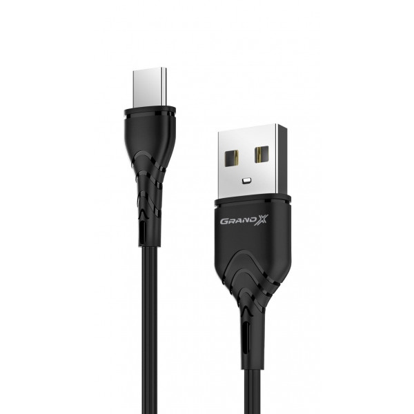 Кабель синхронізації даних Grand-X USB-USB Type-C 1m Fast Сharge Black (PC-03B)