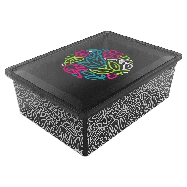 Короб для зберігання Qutu Light Box с/к Flouresent Grey 25 л