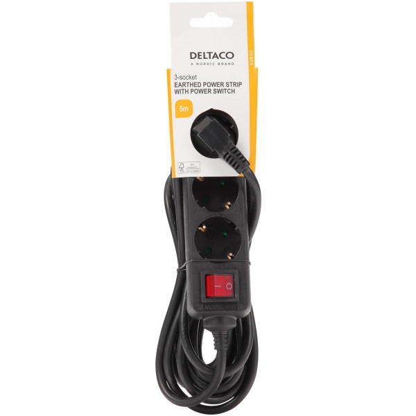 Мережевий фільтр Deltaco GT-0362 (3 розетки, 5 м)