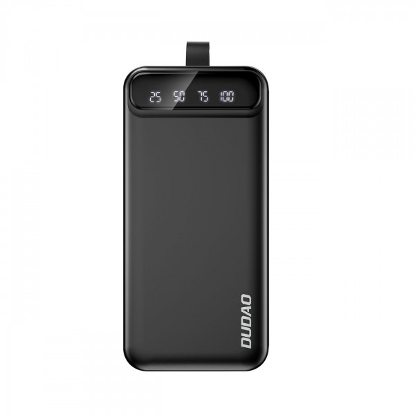 Батарея мобільна Dudao Powerbank 30.000mAh 3x USB LED Black (K8s+black)