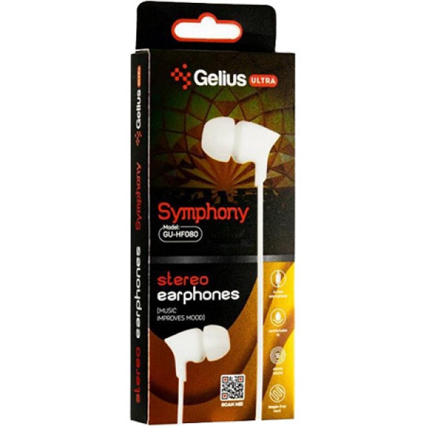 Навушники вкладиші дротові Gelius Ultra Symphony GU-080 White