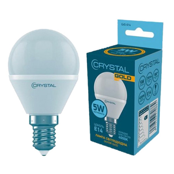 Лампочка світлодіодна Crystal G45 5W E14 4000K (G45-014)