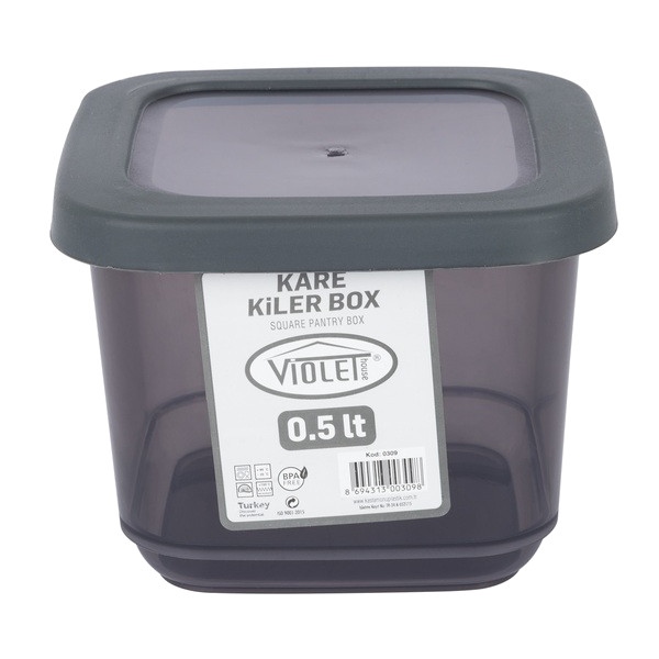 Ємність для сипучих VIOLET HOUSE 0309 Transparent Black 0.5 л
