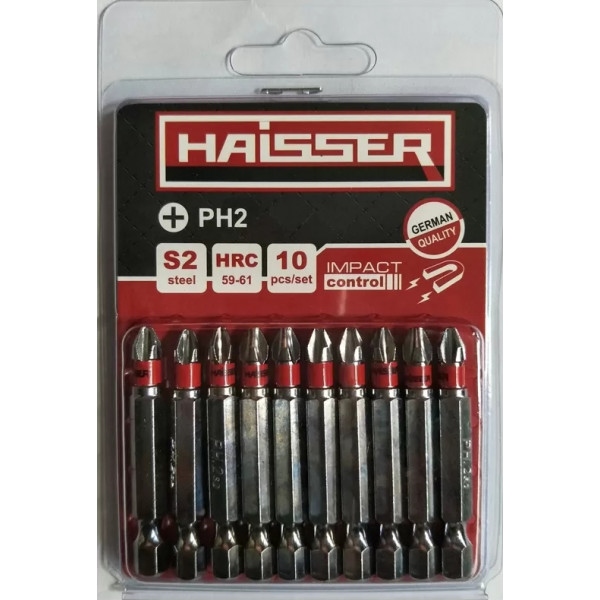 Біта для викрутки Haisser PH2х70 мм 10 шт. (2712705)