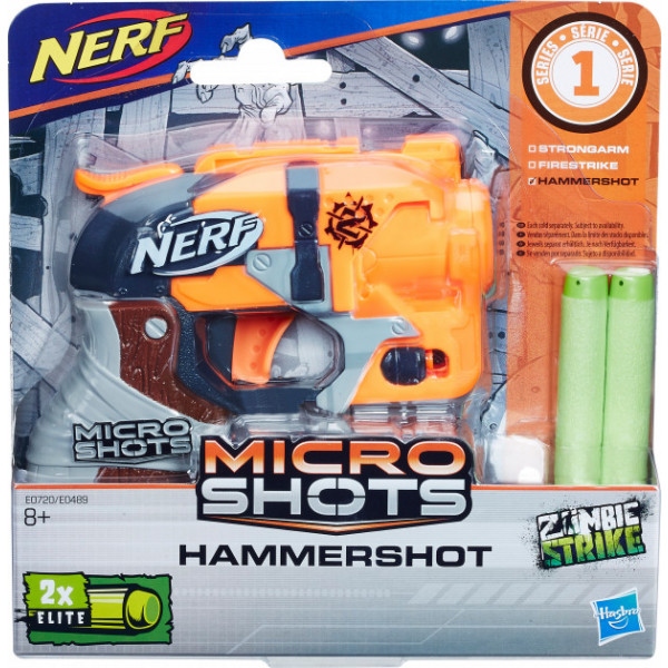 Бластер однозарядний Hasbro Nerf Мікрошотс Hammershot SE1 (E0489_E0720)