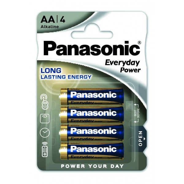 Батарейка тип AA Panasonic EVERYDAY POWER AA BLI 4 ALKALINE (LR6REE/4BR)
