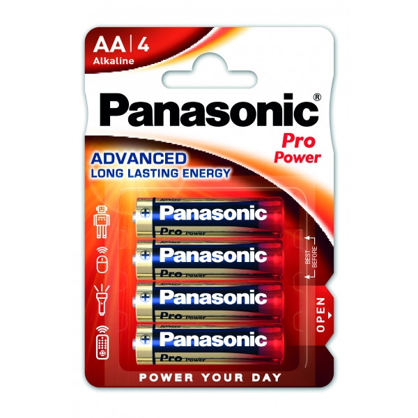 Батарейка тип AA Panasonic Pro Power AA BLI 4 Alkaline (LR6XEG/4BP)