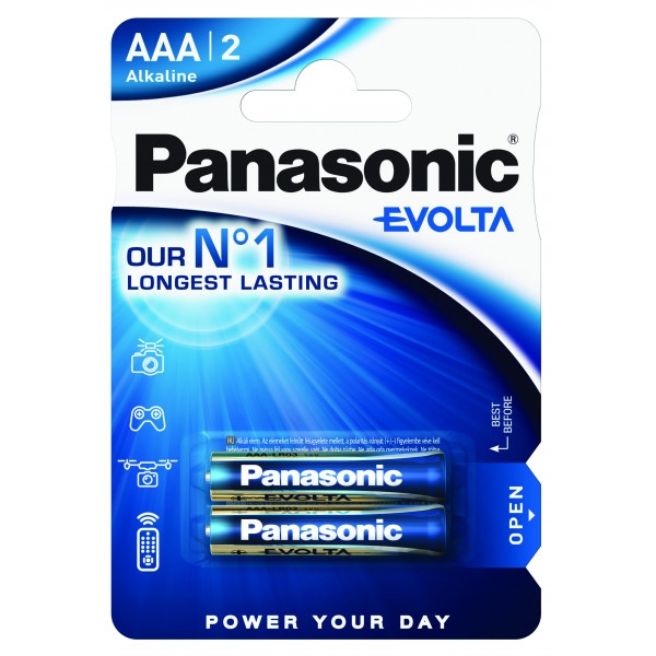 Батарейка тип AAA Panasonic EVOLTA AAA BLI 2 ALKALINE