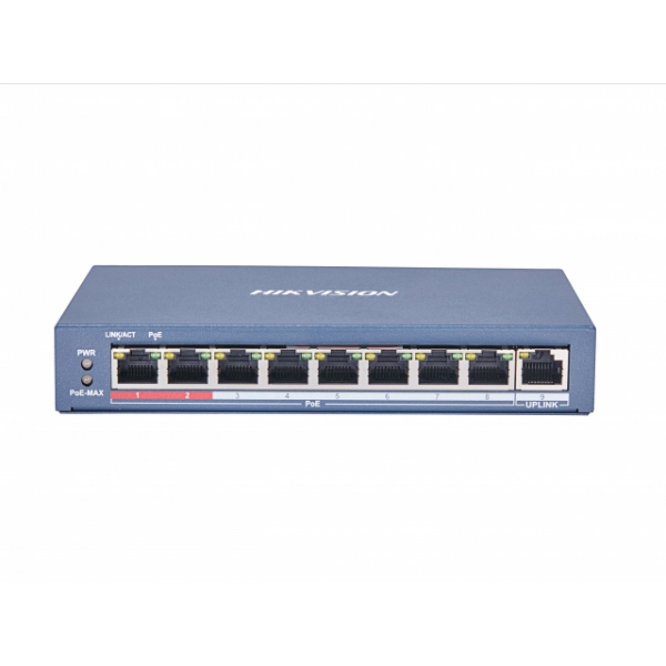 Коммутатор локальної мережі (Switch) Hikvision DS-3E0109P-E(C)