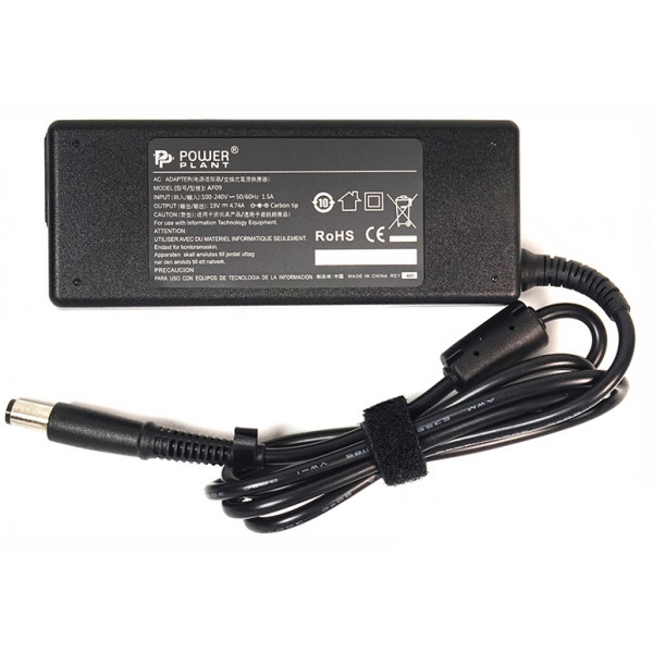 Зарядний пристрій для ноутбука PowerPlant HP 220V 19V 90W 4.74A (HP90F7450)