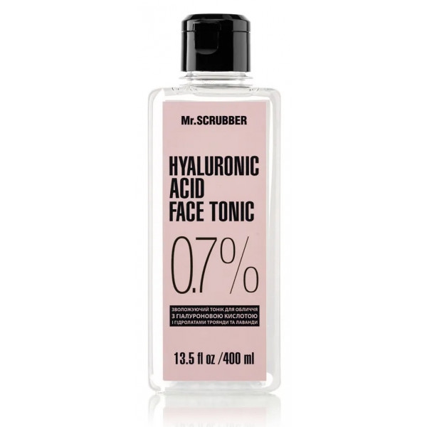 Тонік для обличчя Mr.Scrubber З гіалурон.кислотою Hyaluronic Acid Face Tonic 0,7%, 400мл