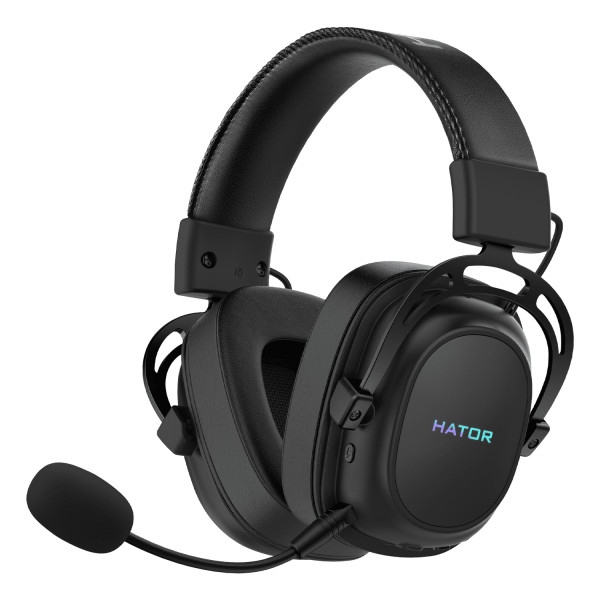 Гарнітура бездротова ігрова Hator Hypergang Wireless Tri-mode Black (HTA-850)