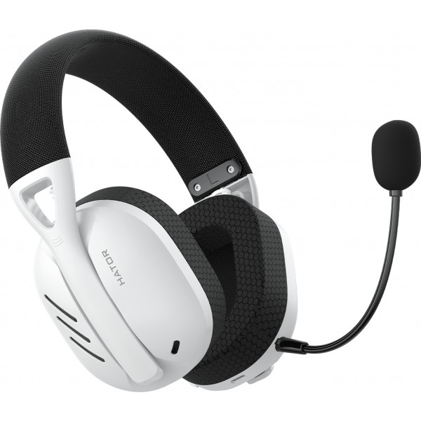 Гарнітура бездротова ігрова Hator Hyperpunk 2 Wireless Tri-mode Black/White (HTA-856)