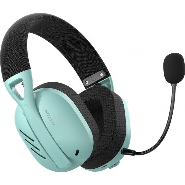 Гарнітура бездротова ігрова Hator Hyperpunk 2 Wireless Tri-mode Black/Mint (HTA-858)