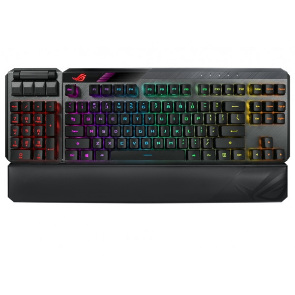 Клавіатура бездротова ігрова Asus ROG CLAYMORE II RD RGB USB/WL EN Black (90MP01W0-BKUA01)
