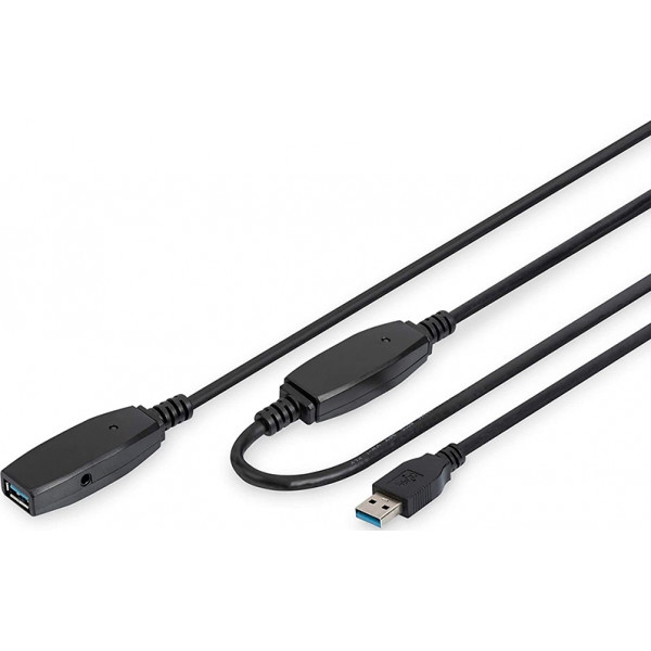 Кабель USB type A - USB type A PowerPlant USB 3.0 AM - AF 20 м (CA912865)