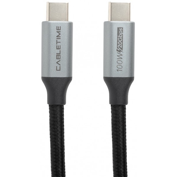 Перехідник PowerPlant USB3.1 USB-C - USB-C 1m (CA913312)