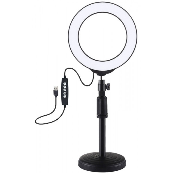 Набір для блогера Puluz USB RGBW LED Lamp 6.2" PKT3047B + настільне кріплення