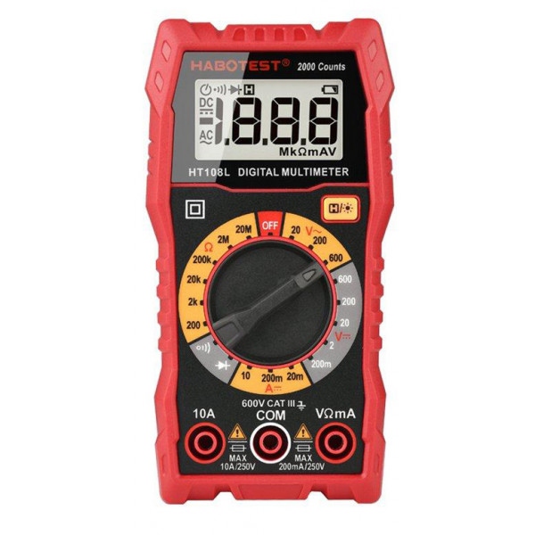 Вимірювальний пристрій Habotest DC600V/10A, AC600V (HT108L)