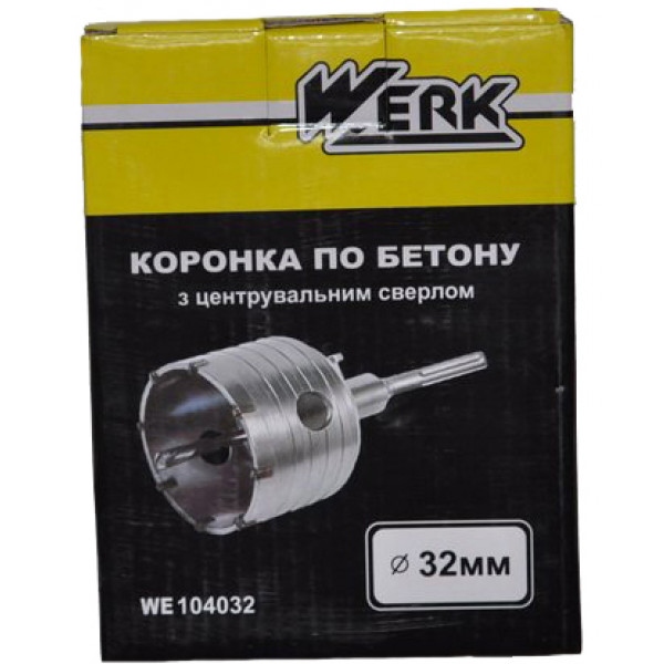 Коронка по бетону Werk 32 мм SDS-plus 07х110 мм (WE104032)